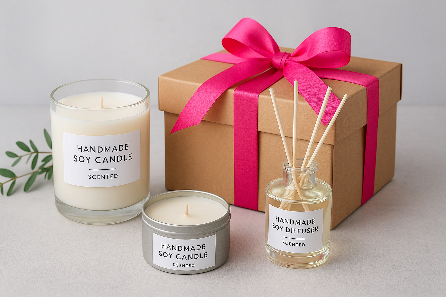 1. Handmade soy candles and home fragrance gift sets