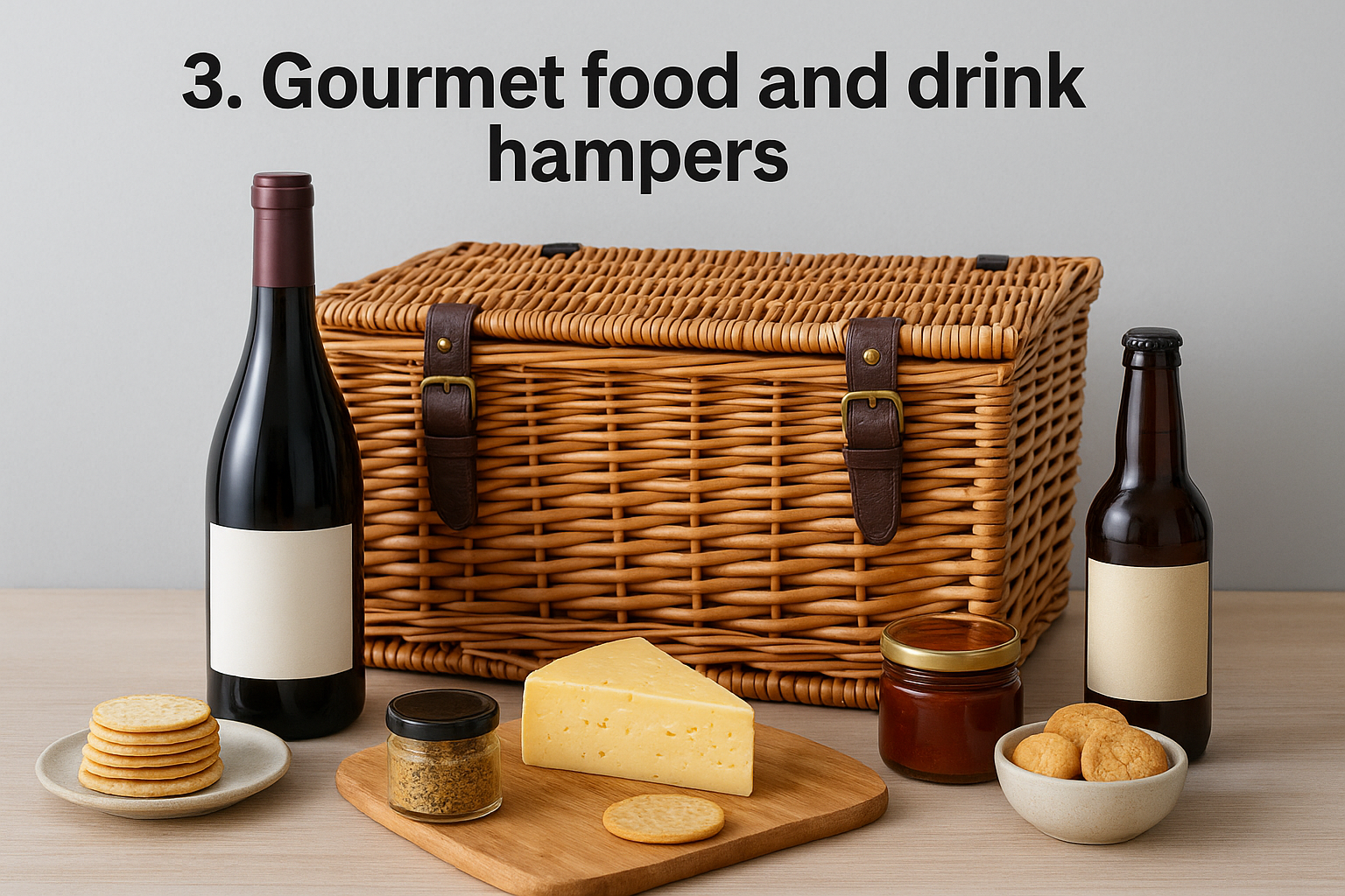 3. Gourmet food and drink hampers
