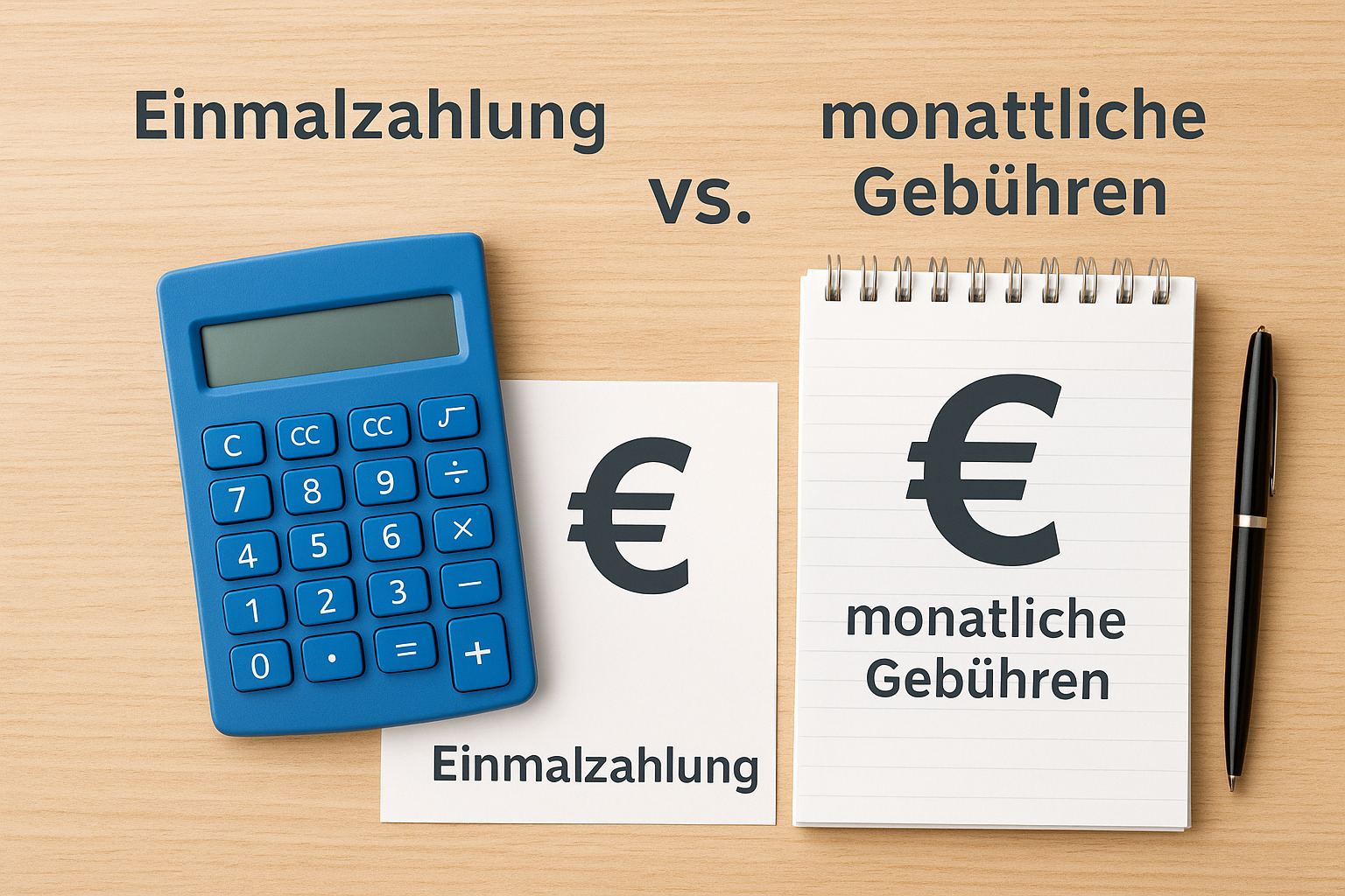 Kostenvergleich: Einmalzahlung vs. monatliche Gebühren