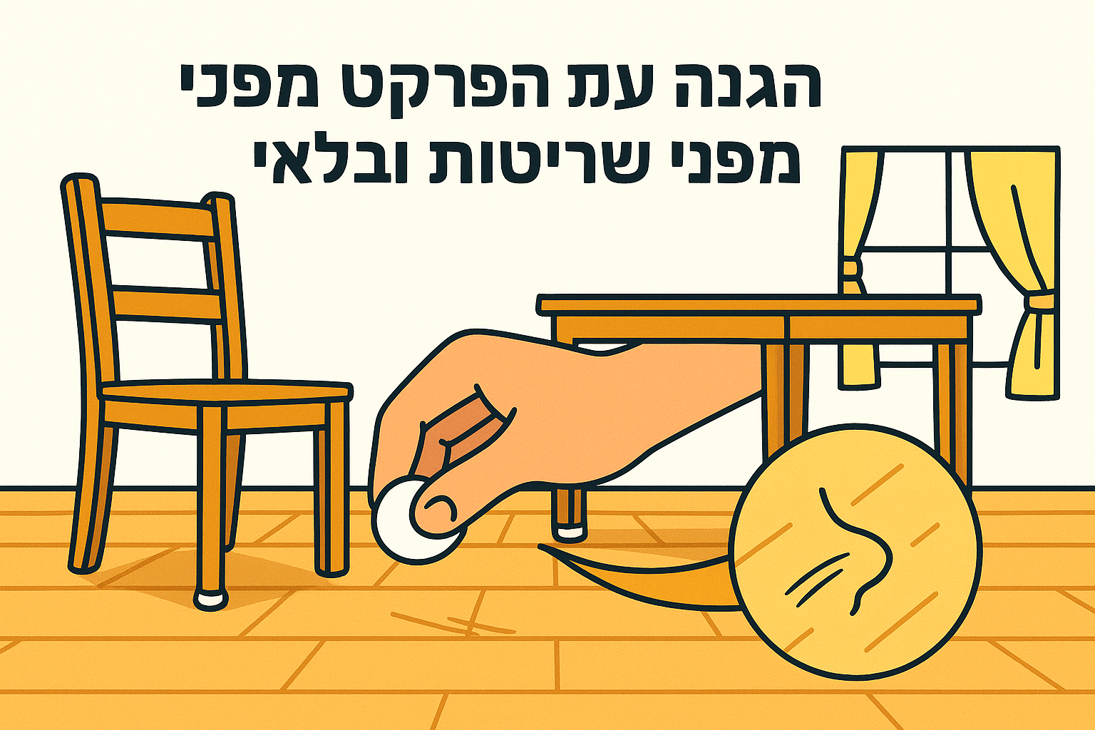 שלב 3. הגנה על הפרקט מפני שריטות ובלאי