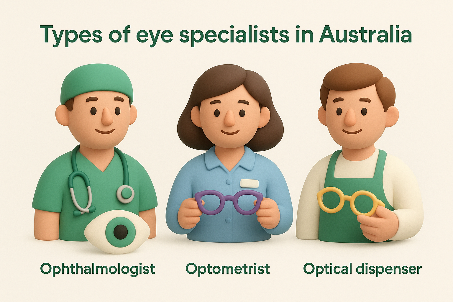 Types of eye specialists in Australia