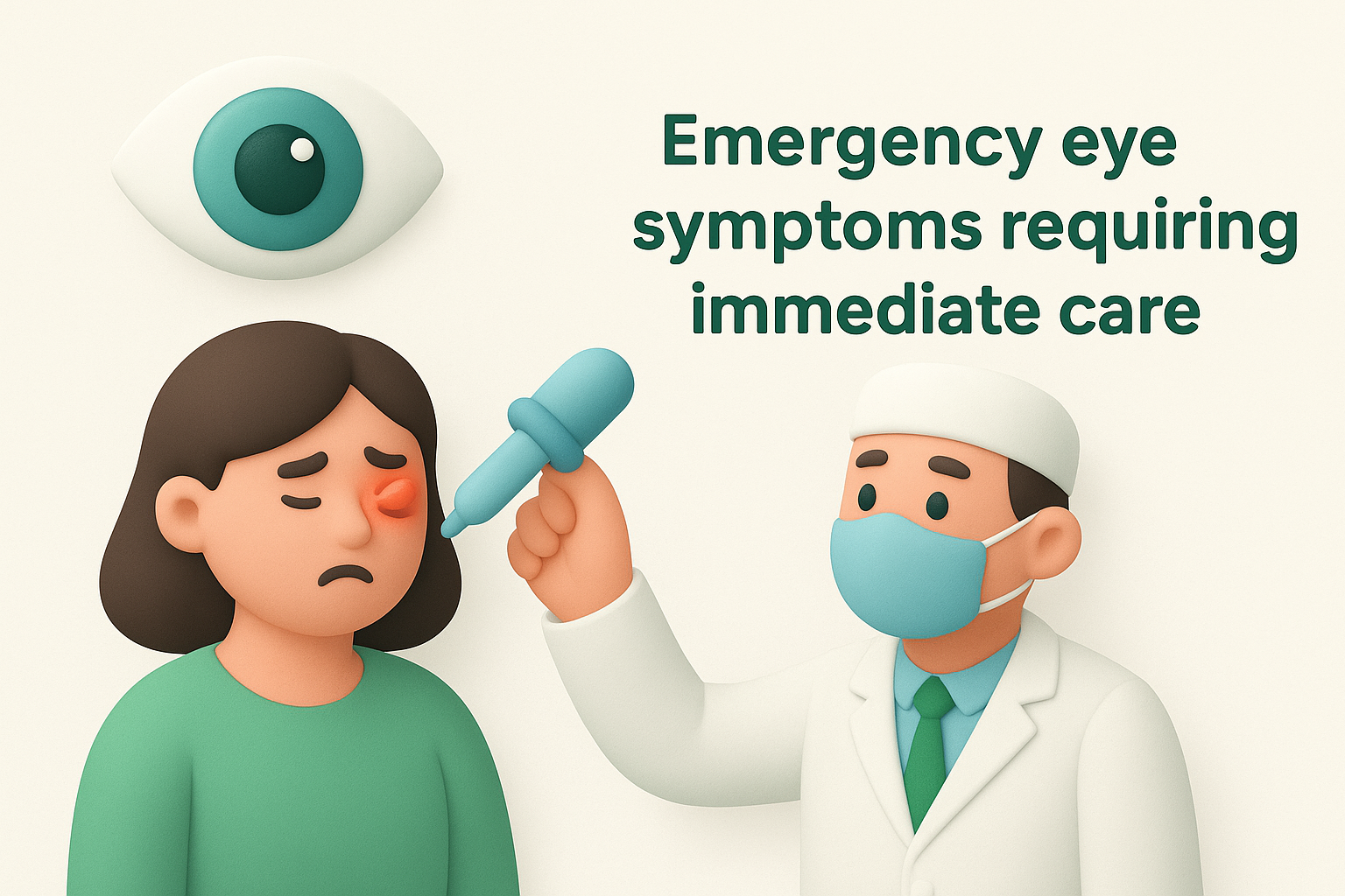 Emergency eye symptoms requiring immediate care