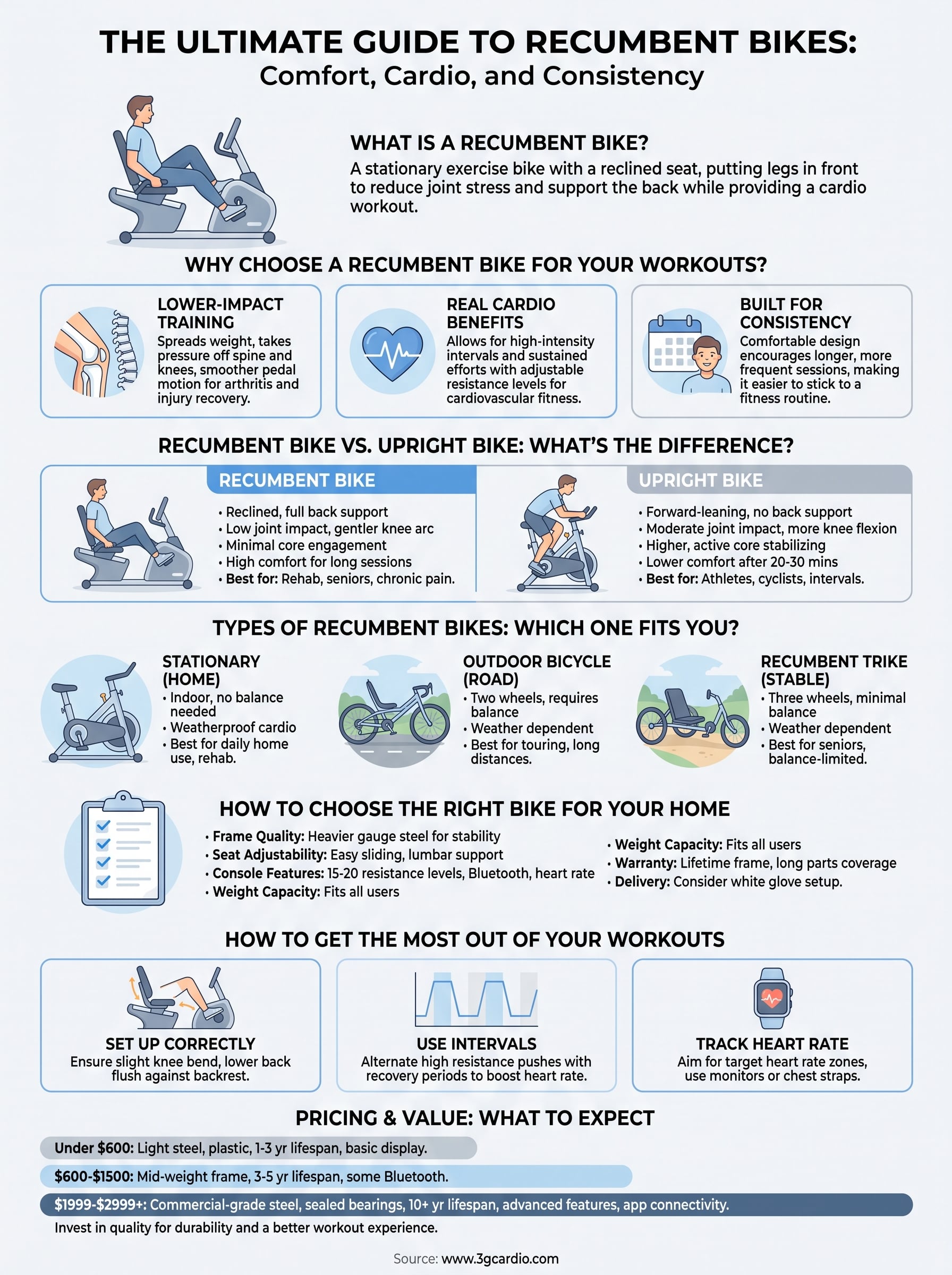 recumbent bike bike infographic