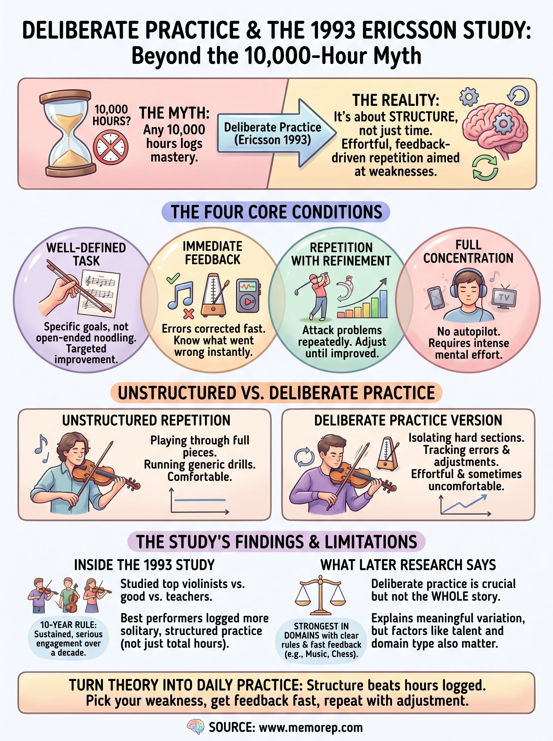 deliberate practice ericsson 1993 infographic