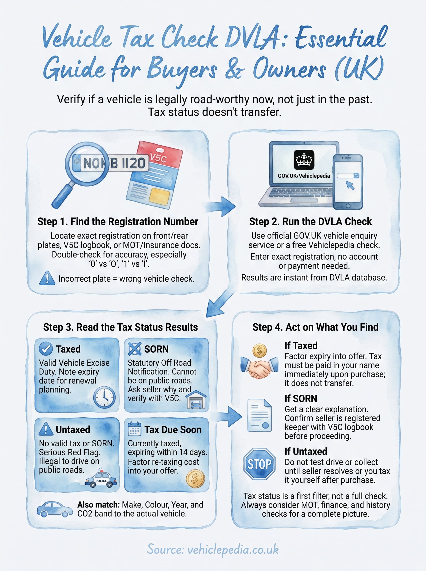 vehicle tax check dvla infographic