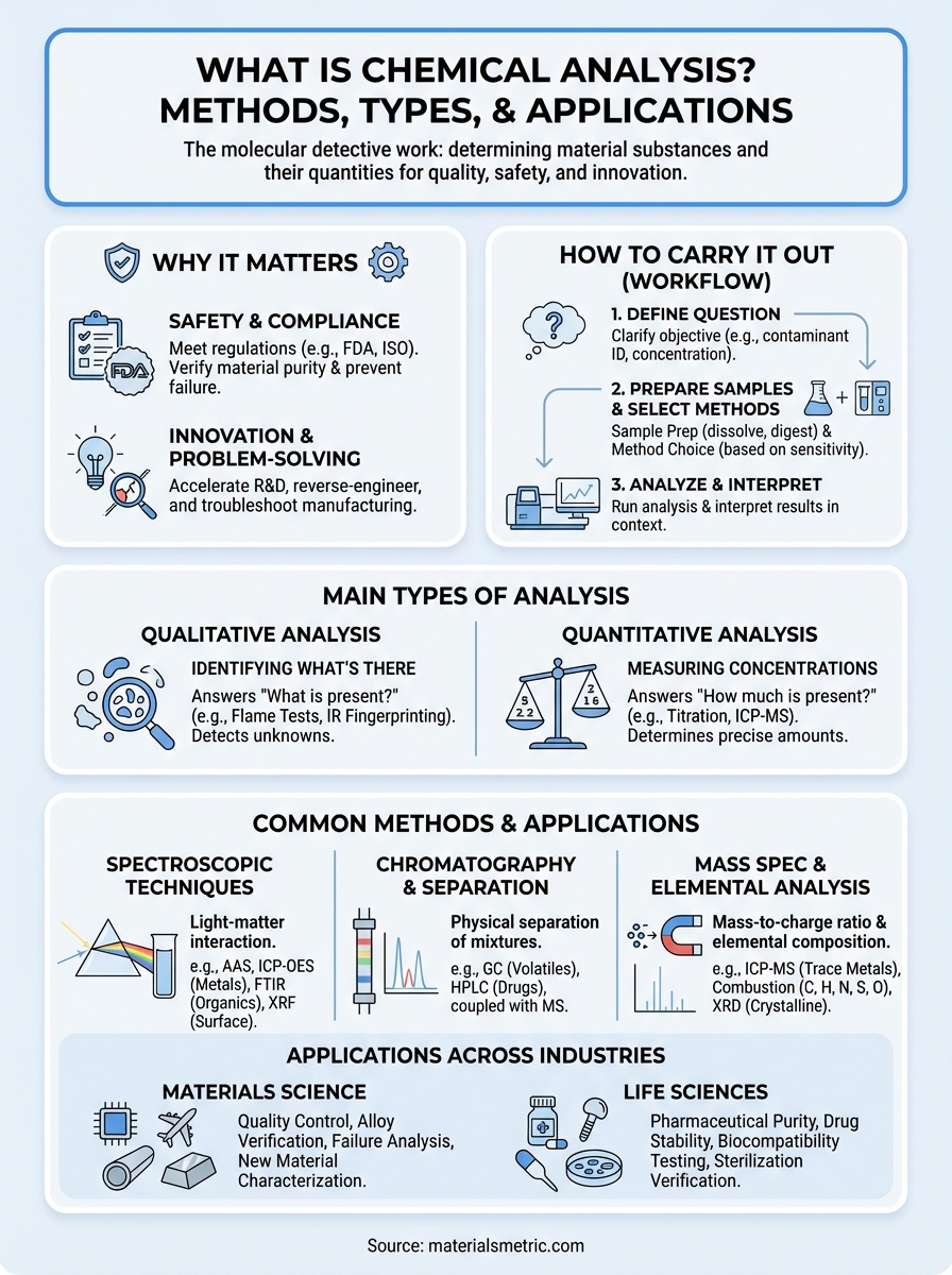 what is chemical analysis infographic