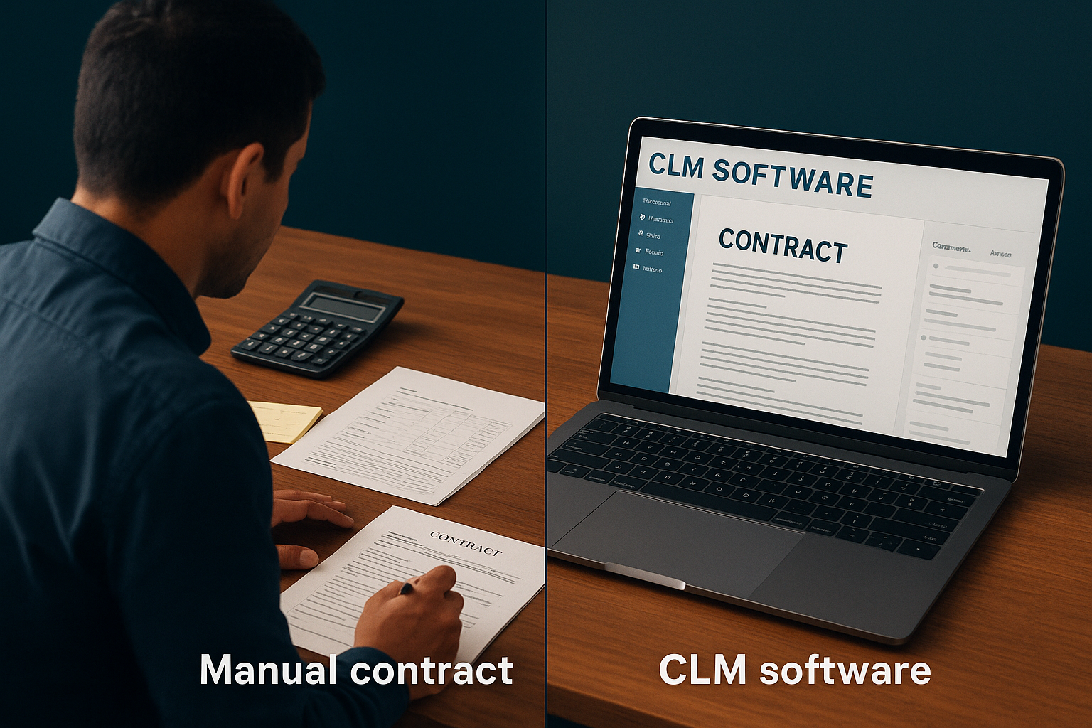 CLM software vs manual contract management