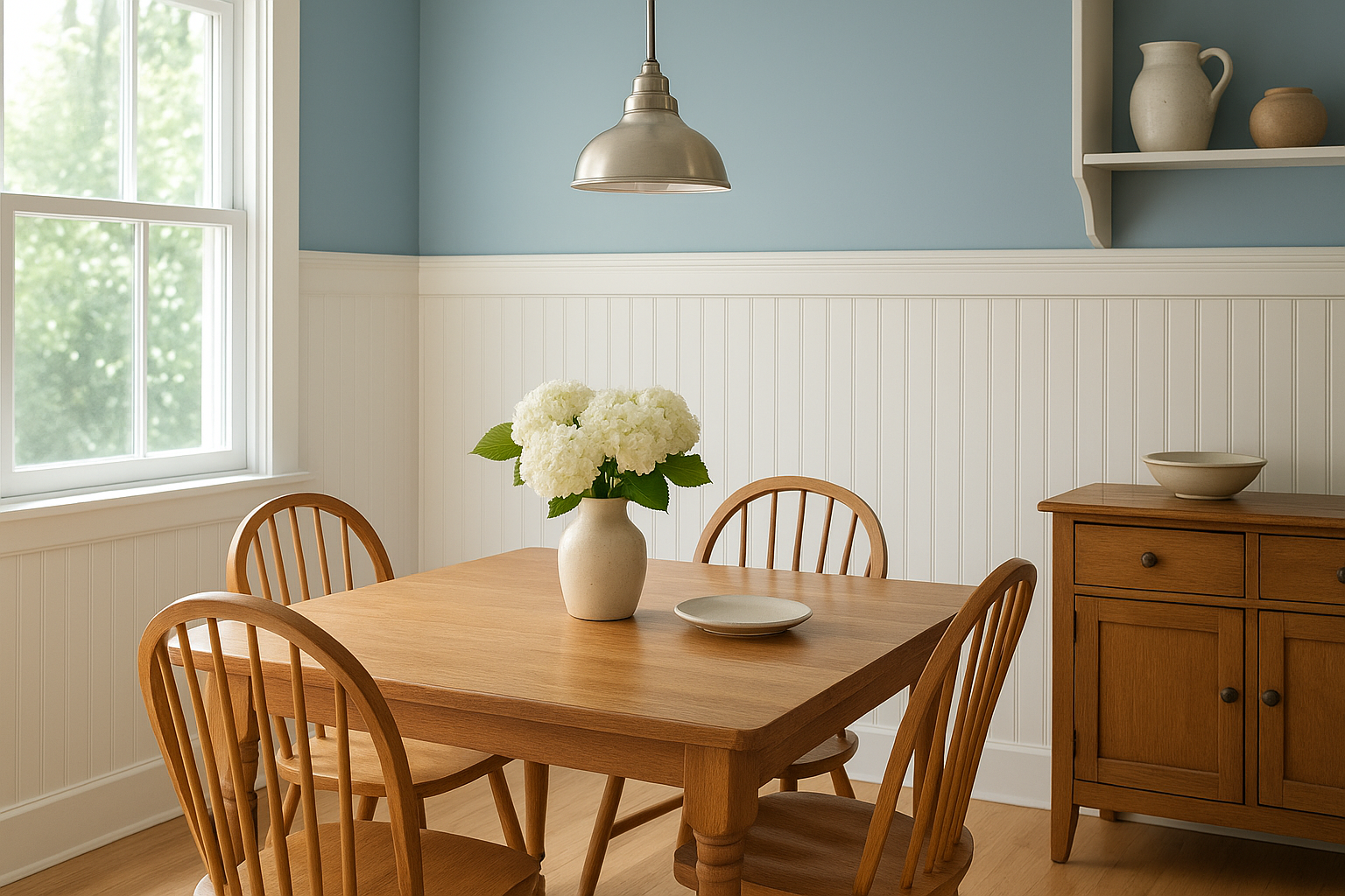 3. Classic beadboard wainscoting