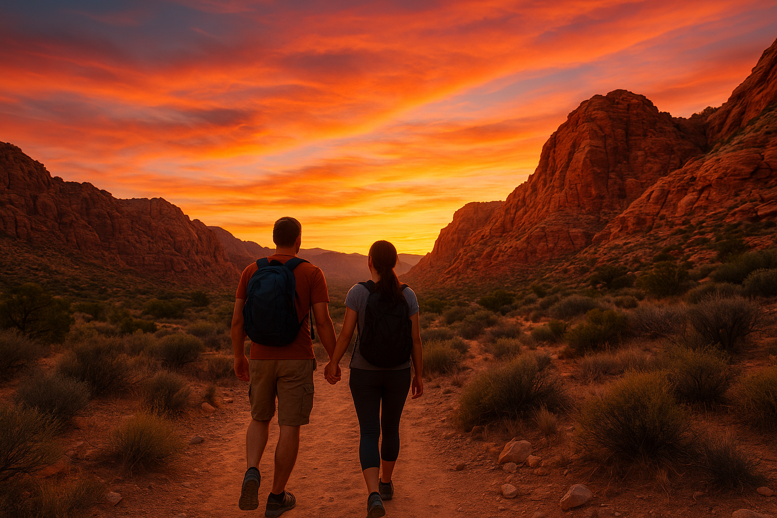 5. Escape to Red Rock Canyon for a sunset hike