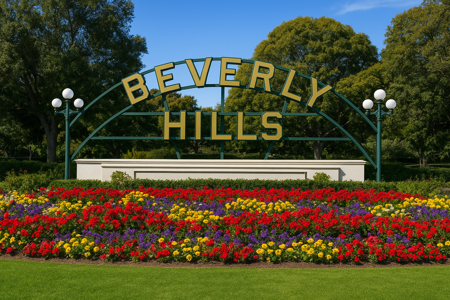 3. Snap a photo at the Beverly Hills sign in Beverly Gardens Park