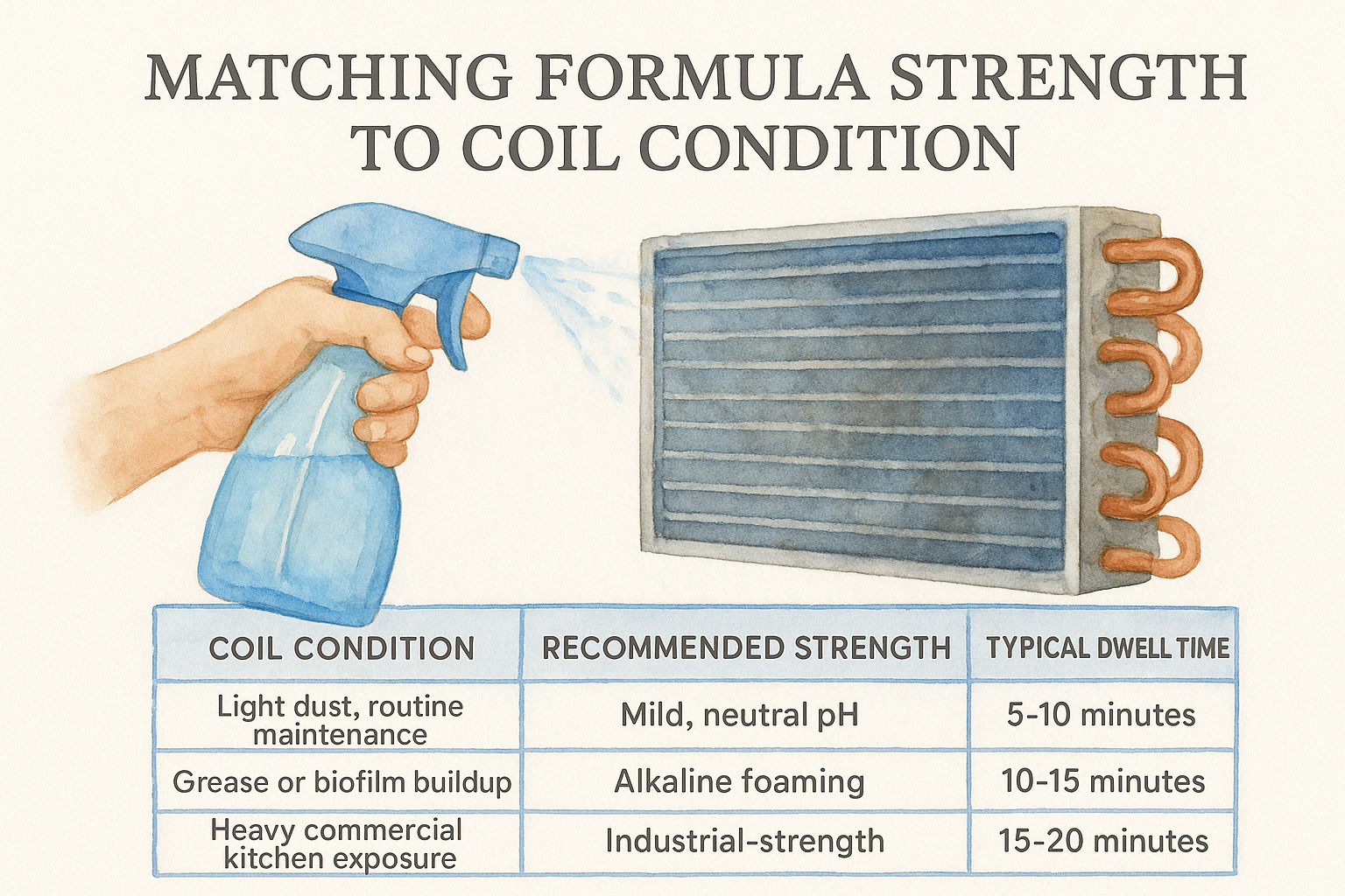 Matching formula strength to coil condition