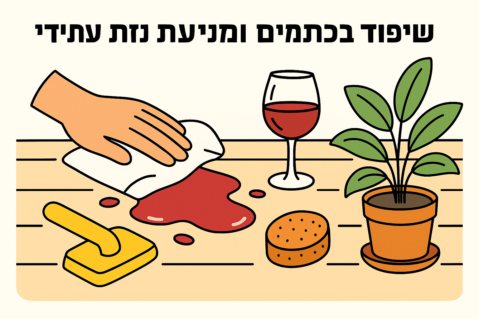 שלב 4. טיפול בכתמים ומניעת נזק עתידי