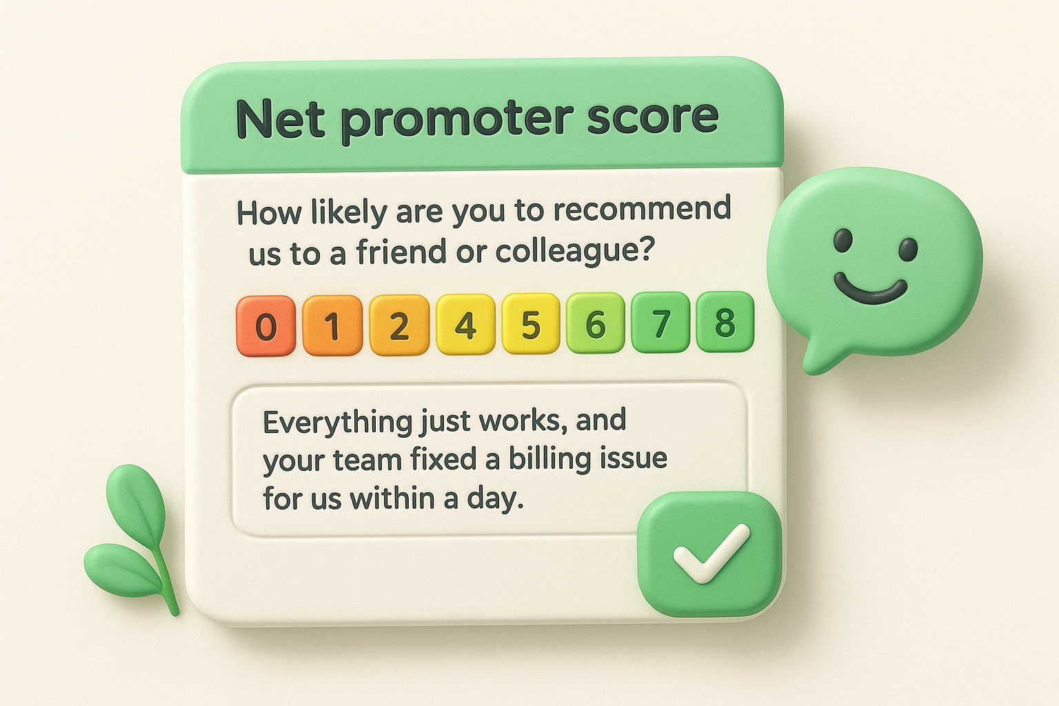 3. Net promoter score survey responses
