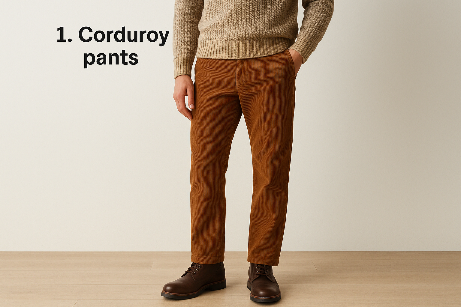 1. Corduroy pants