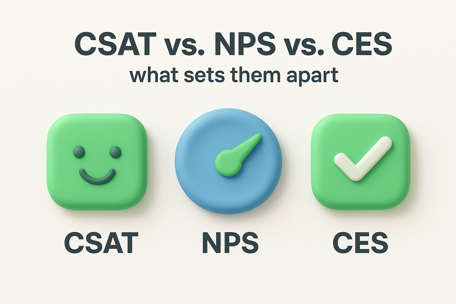 CSAT vs. NPS vs. CES: what sets them apart