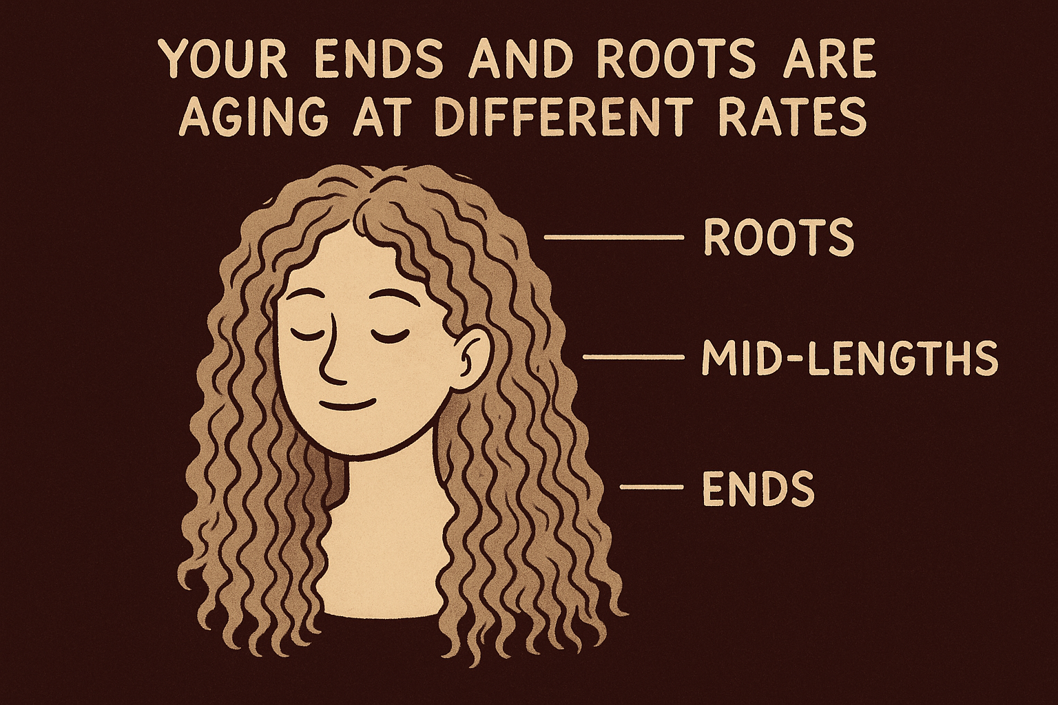 Your ends and roots are aging at different rates