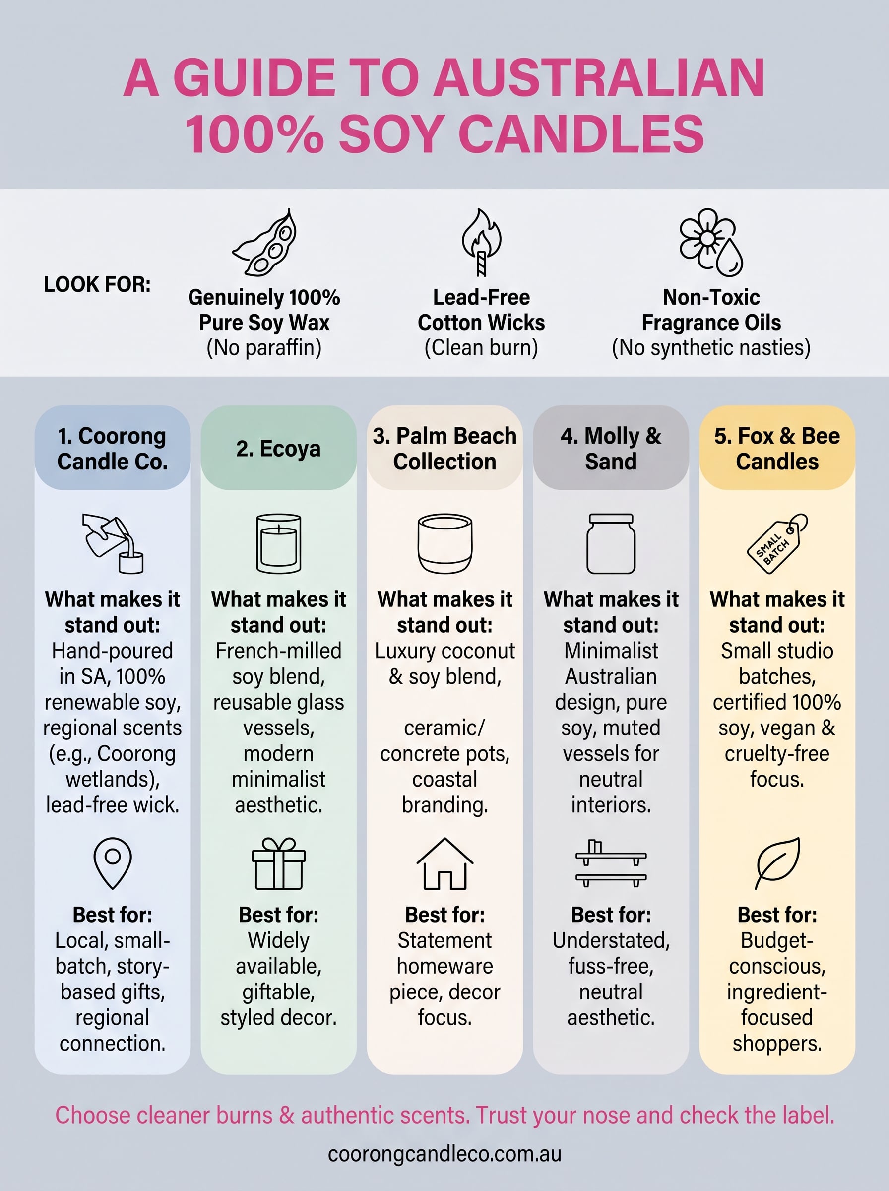 100 soy candles infographic