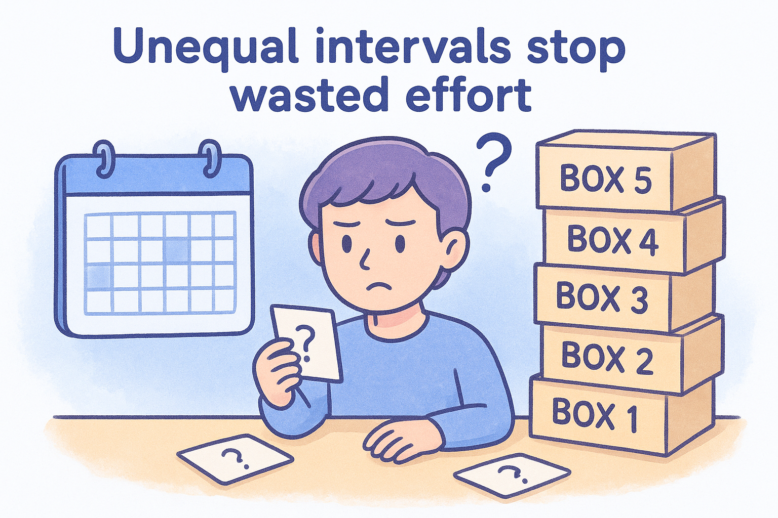 Unequal intervals stop wasted effort