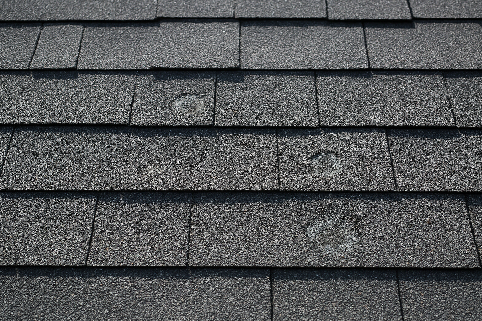 Signs on asphalt shingles