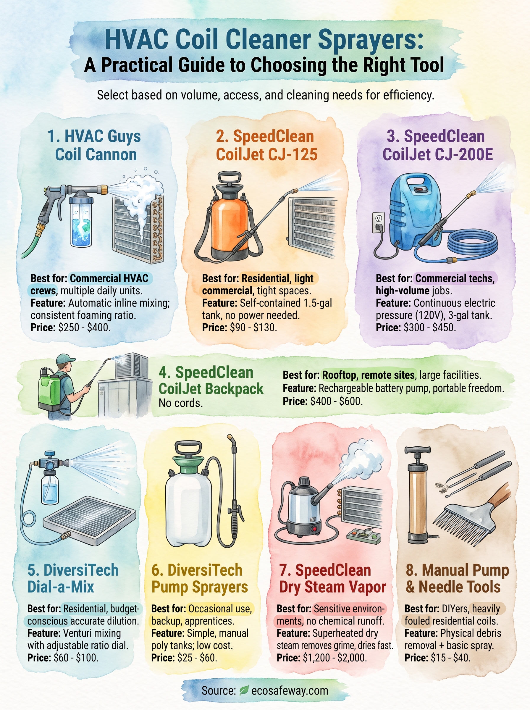 hvac coil cleaner sprayer infographic
