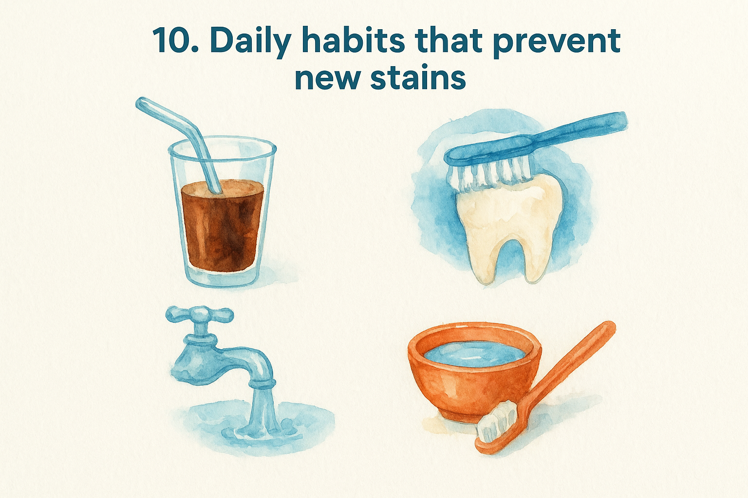 10. Daily habits that prevent new stains