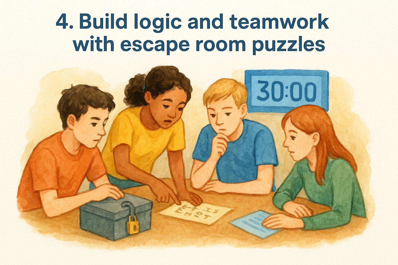 4. Build logic and teamwork with escape room puzzles