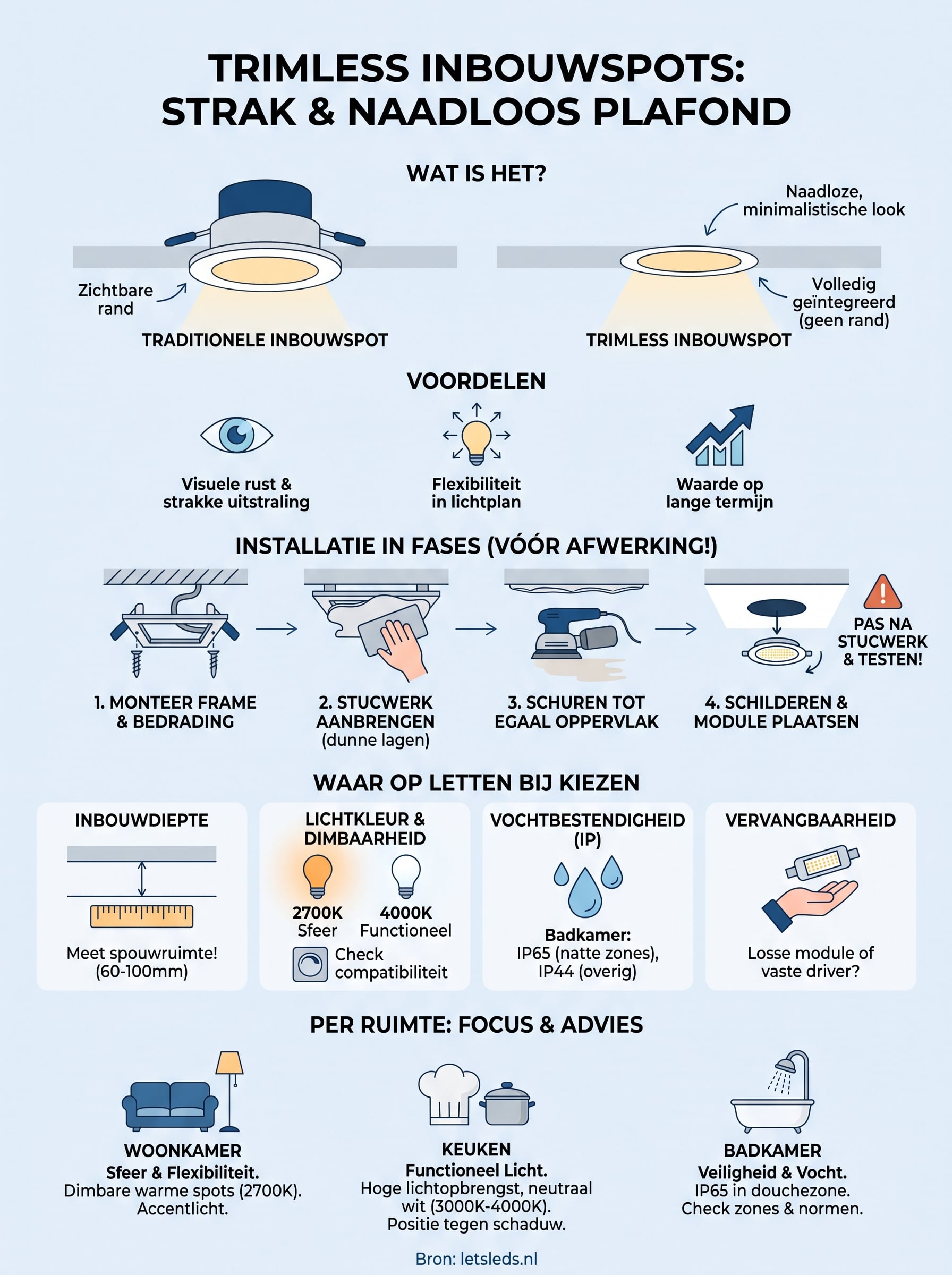 trimless inbouwspots infographic