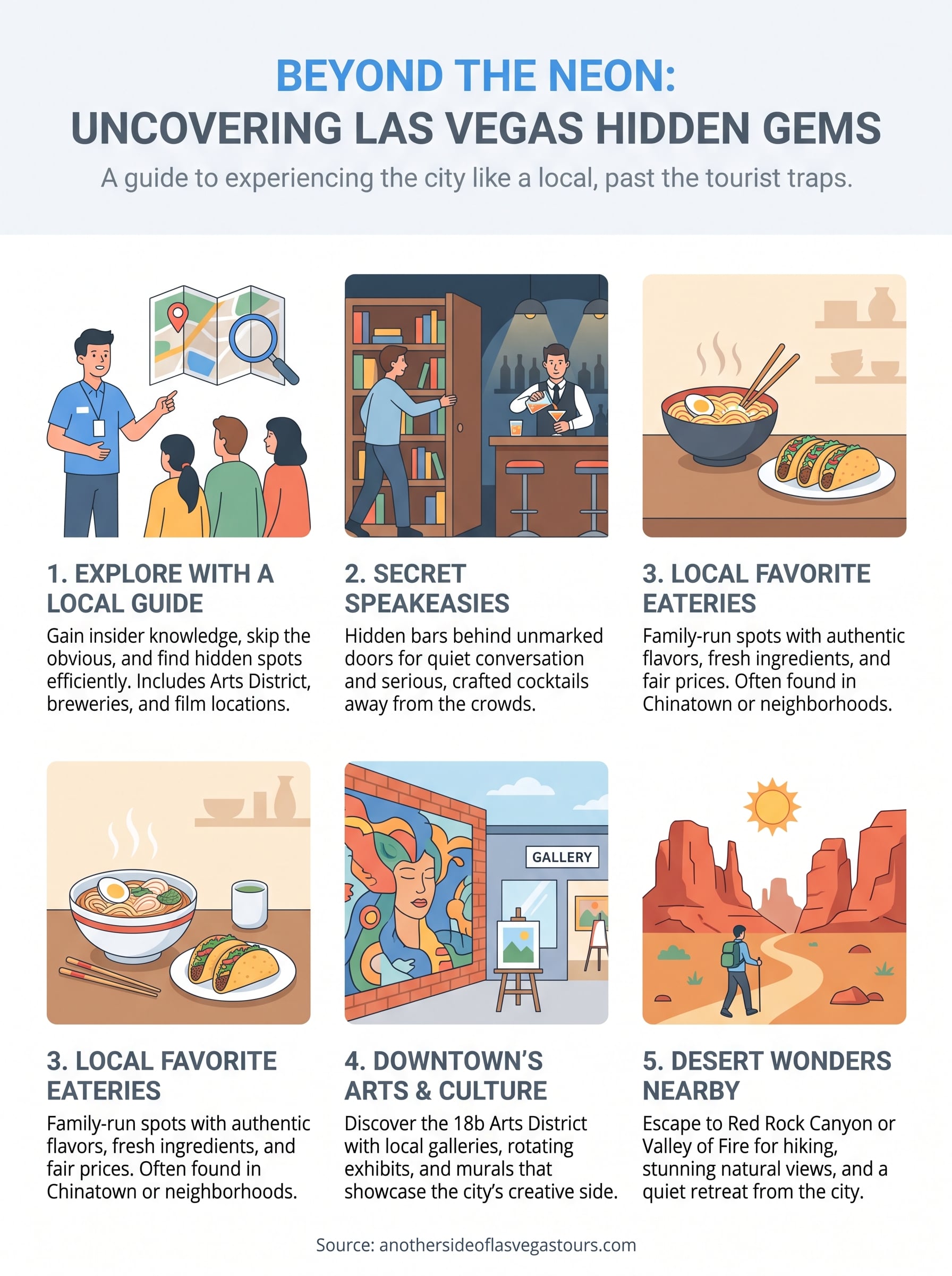 las vegas hidden gems infographic