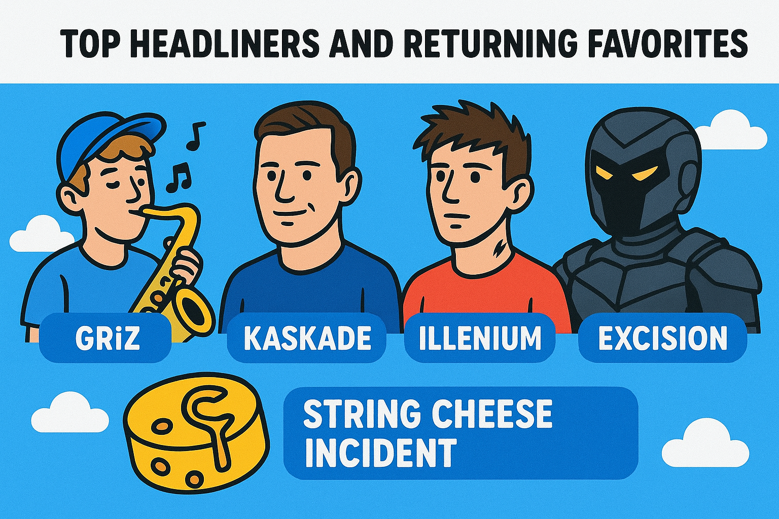 Top headliners and returning favorites