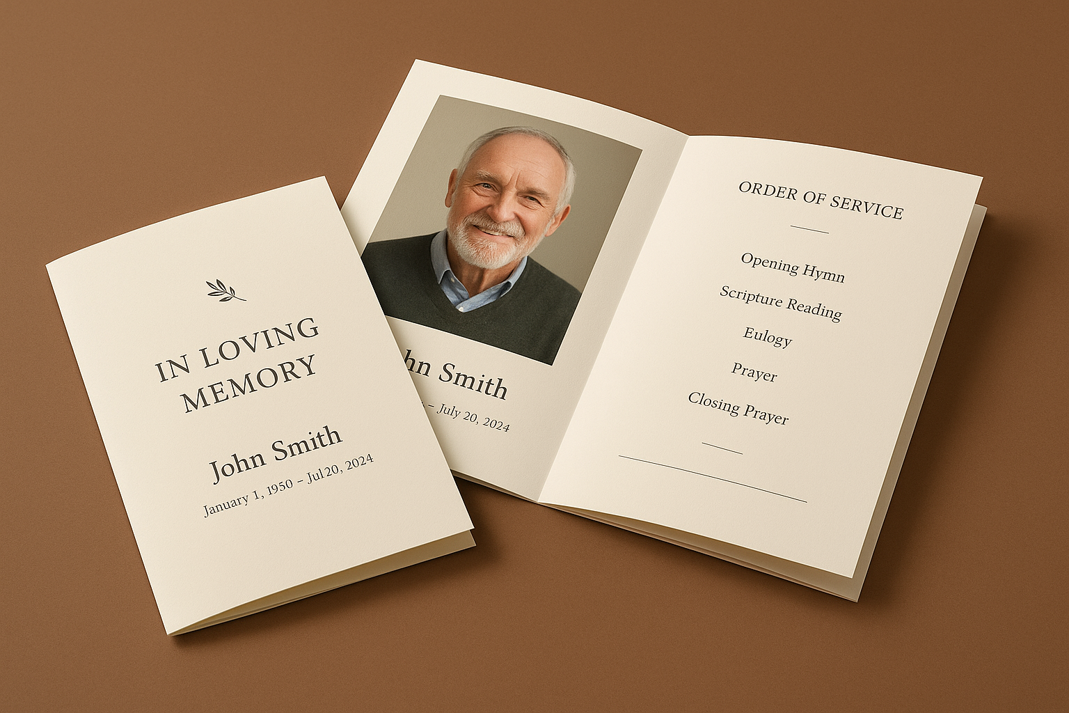 6. FuneralPrints.com professionally printed programs