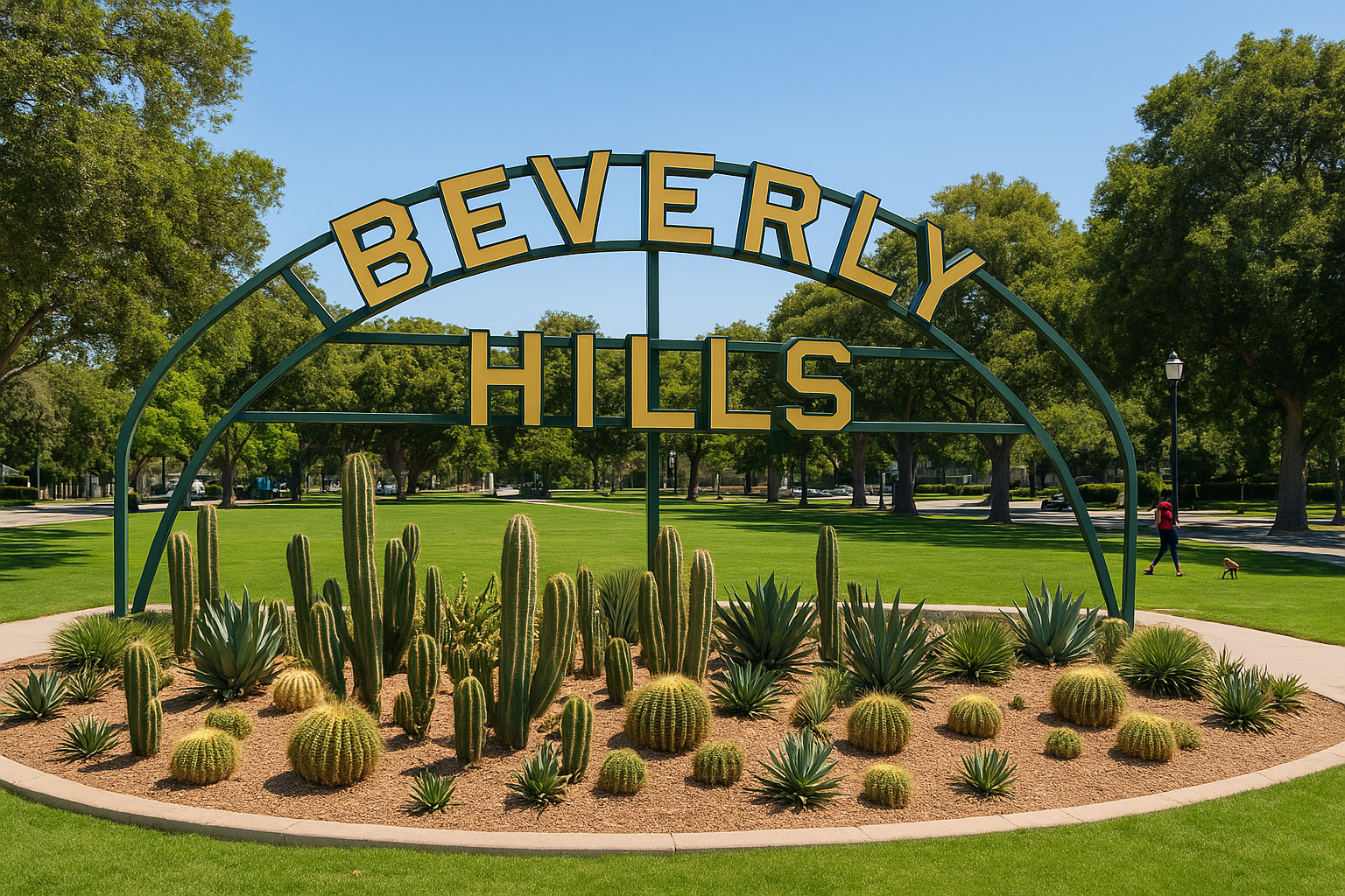 3. Explore Beverly Gardens Park and the Beverly Hills sign