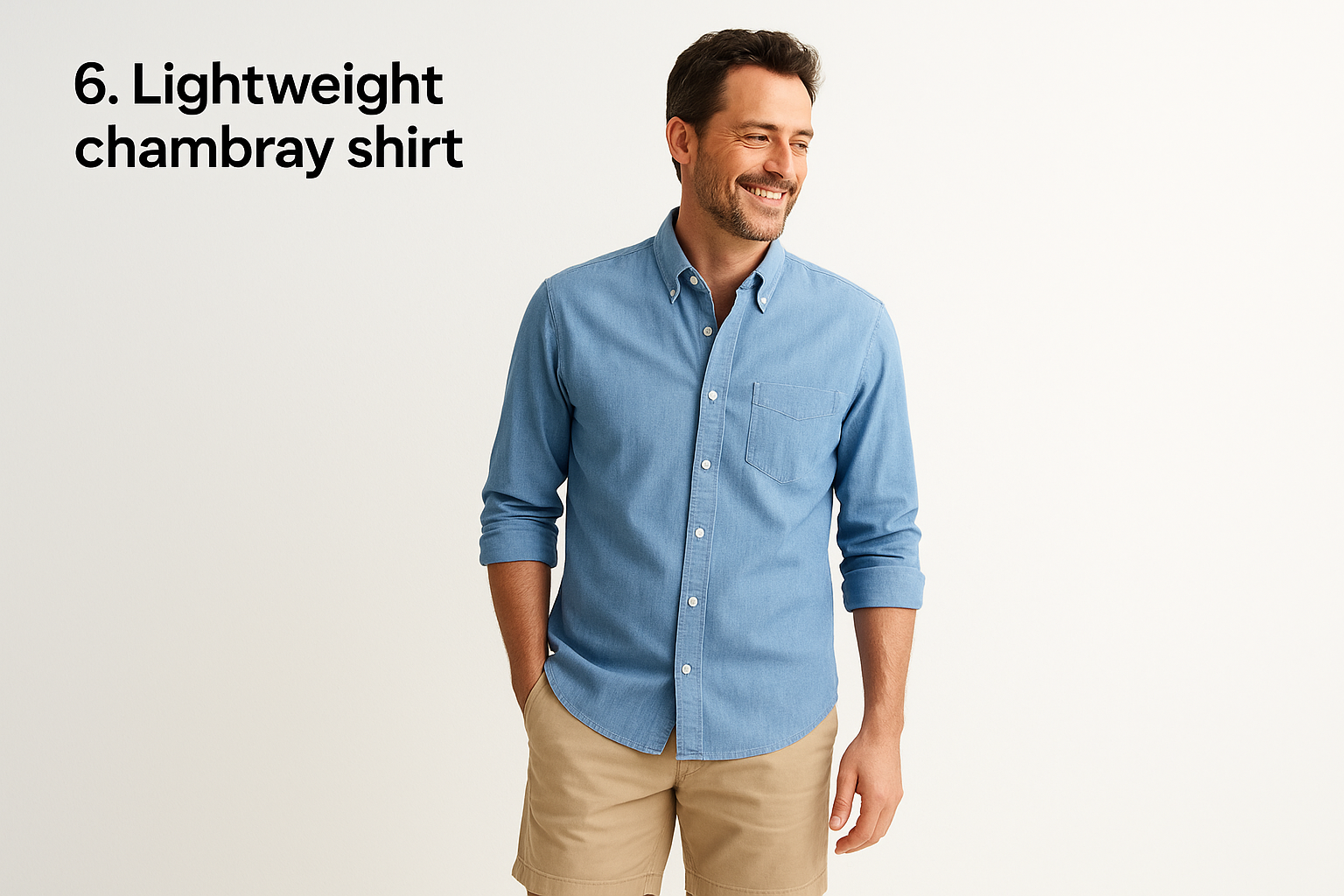 6. Lightweight chambray shirt