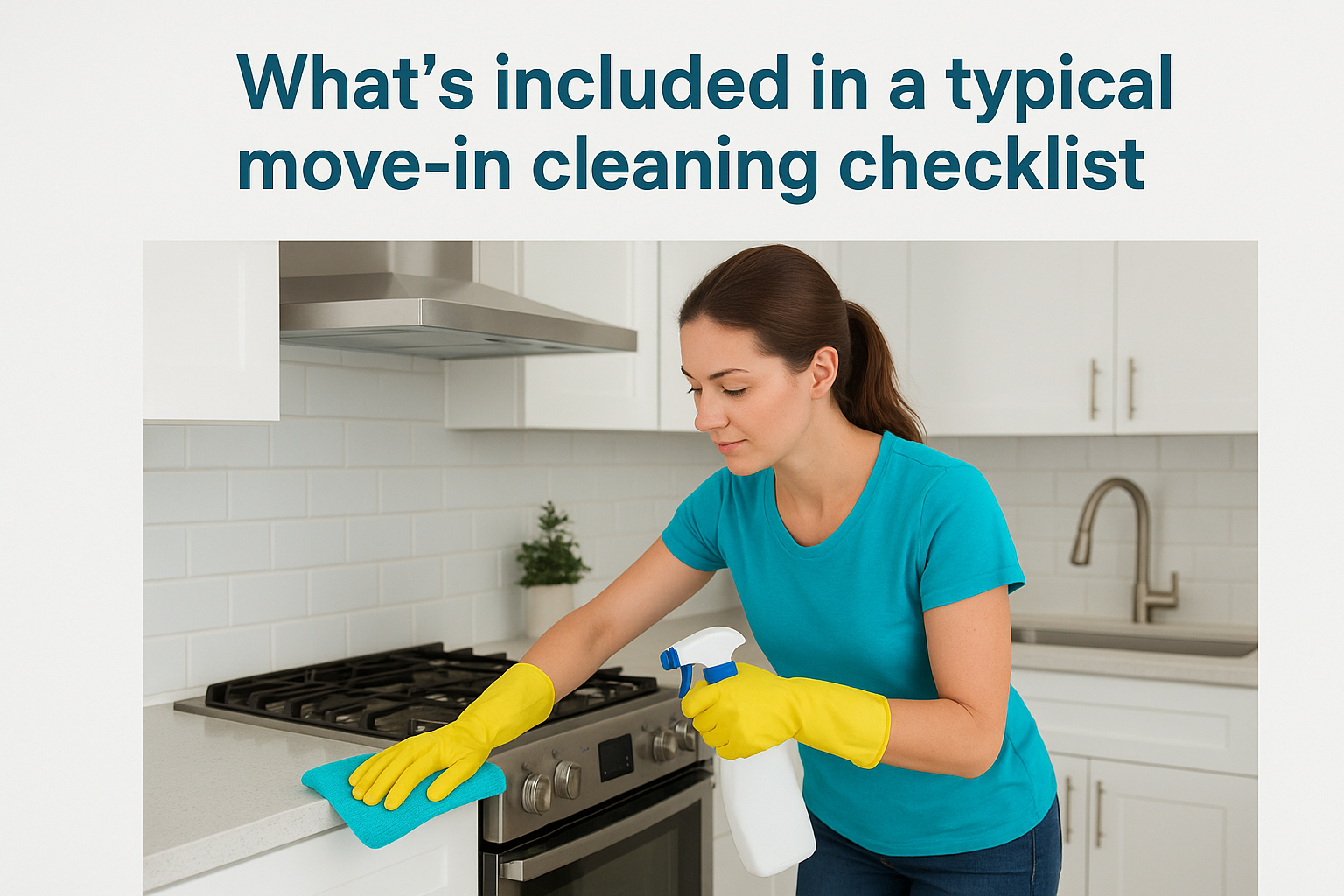 What's included in a typical move-in cleaning checklist