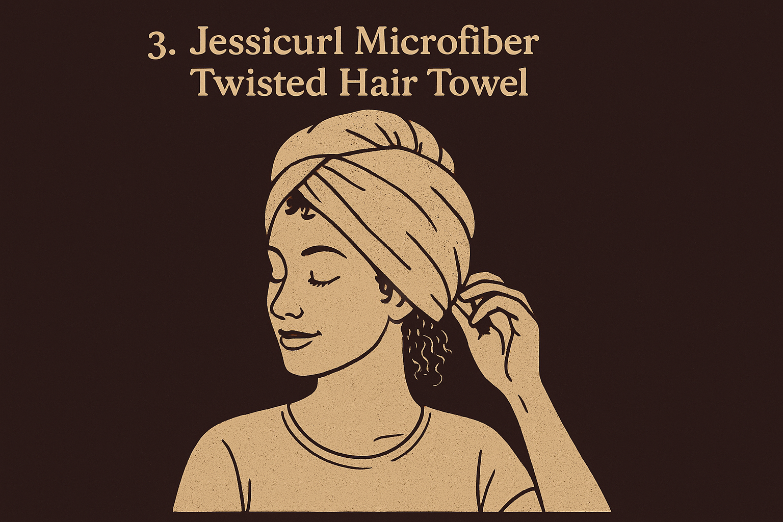 2. Jessicurl Microfiber Twisted Hair Towel