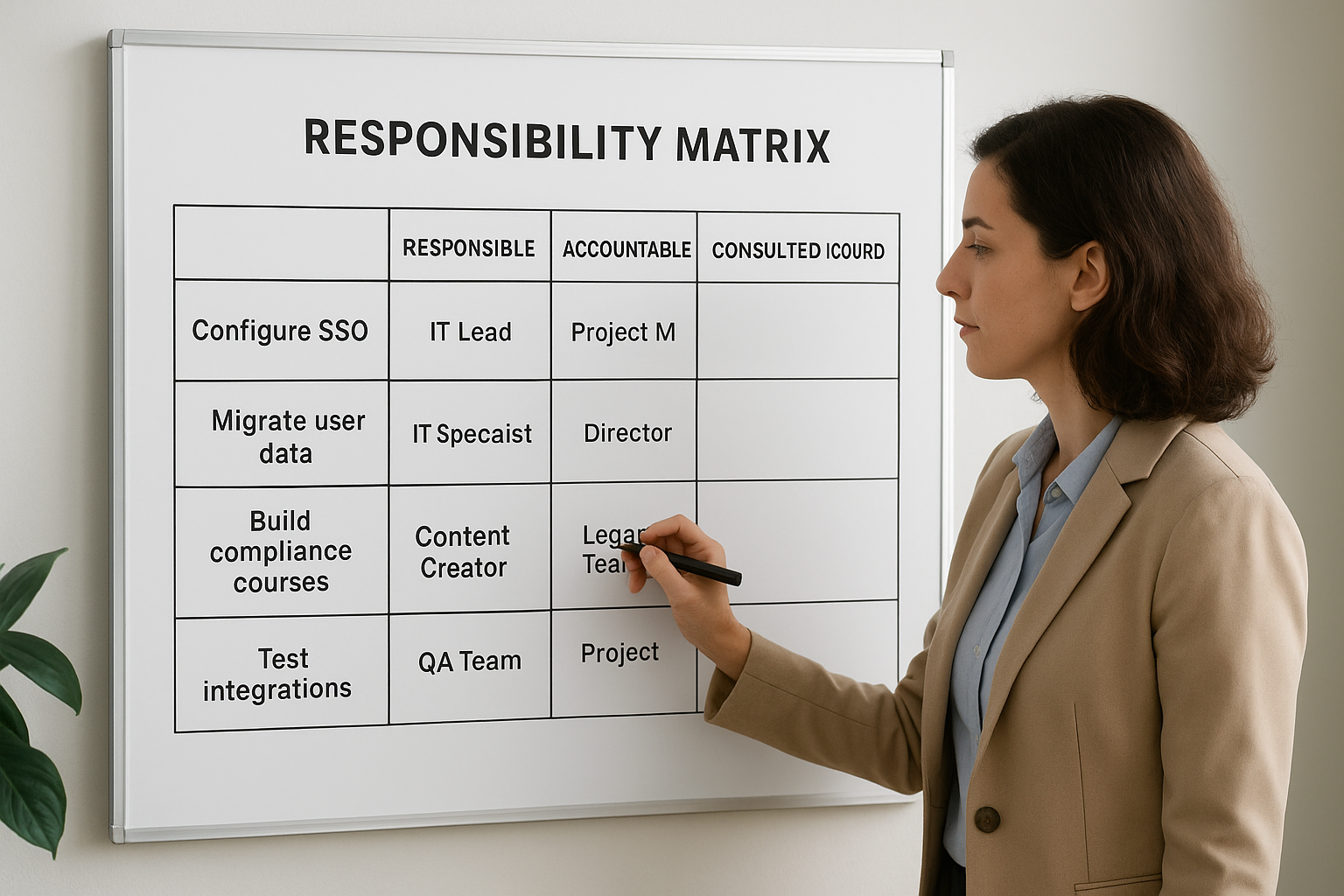 Create a responsibility matrix