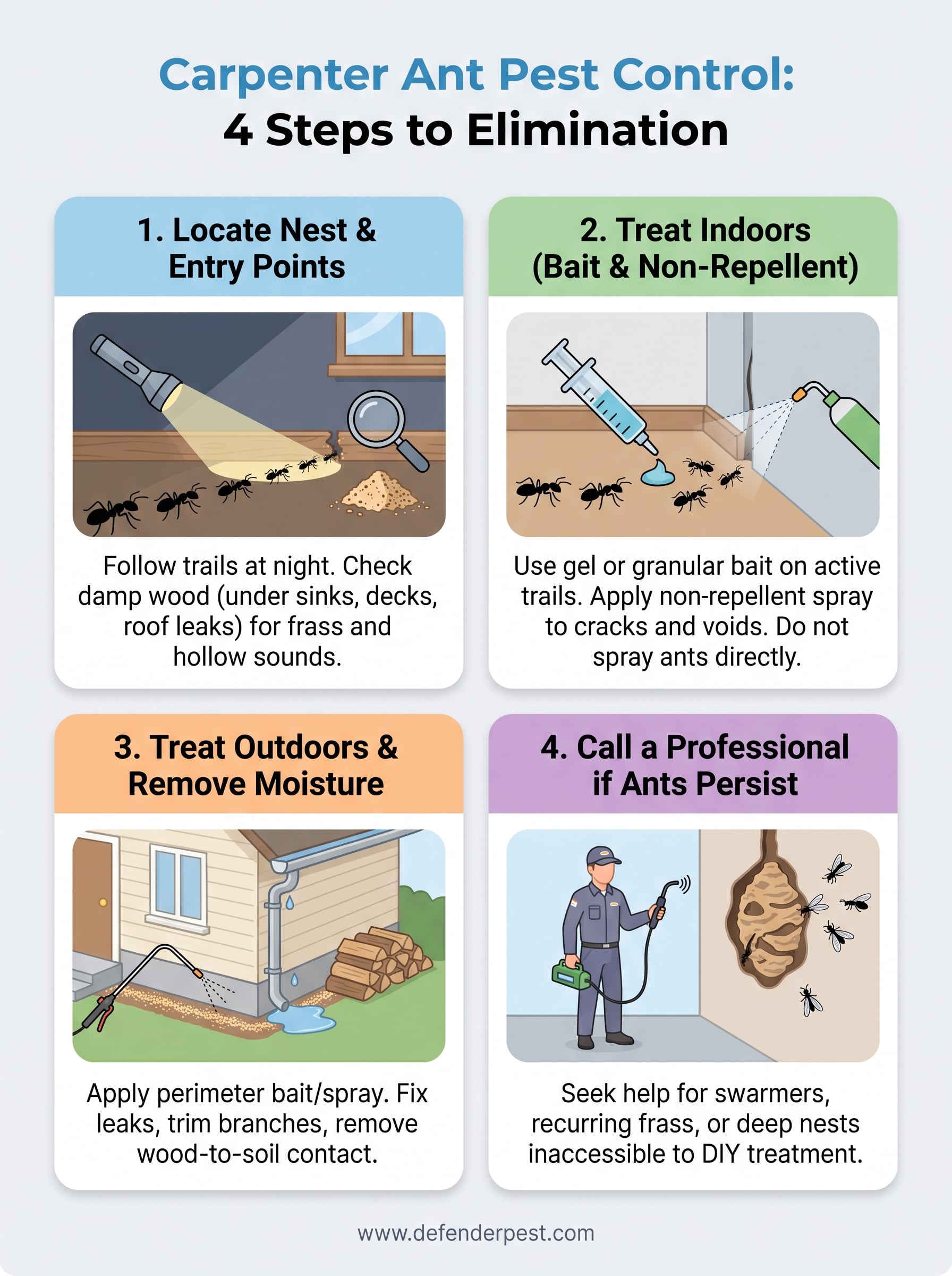 pest control carpenter ants infographic