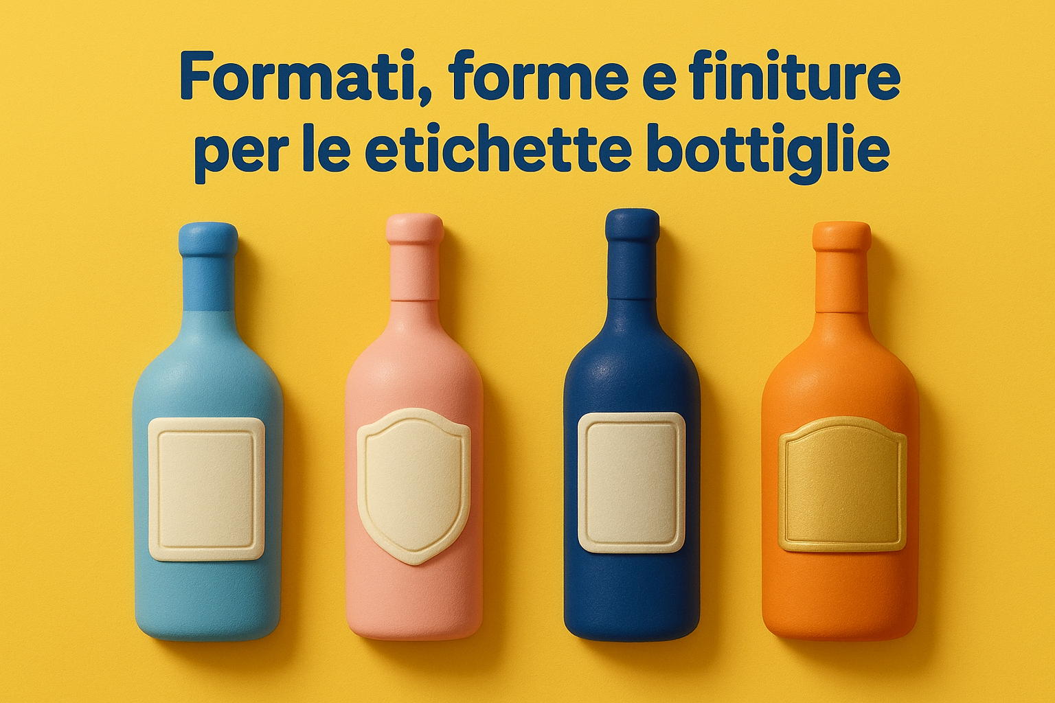 Formati, forme e finiture per le etichette bottiglie