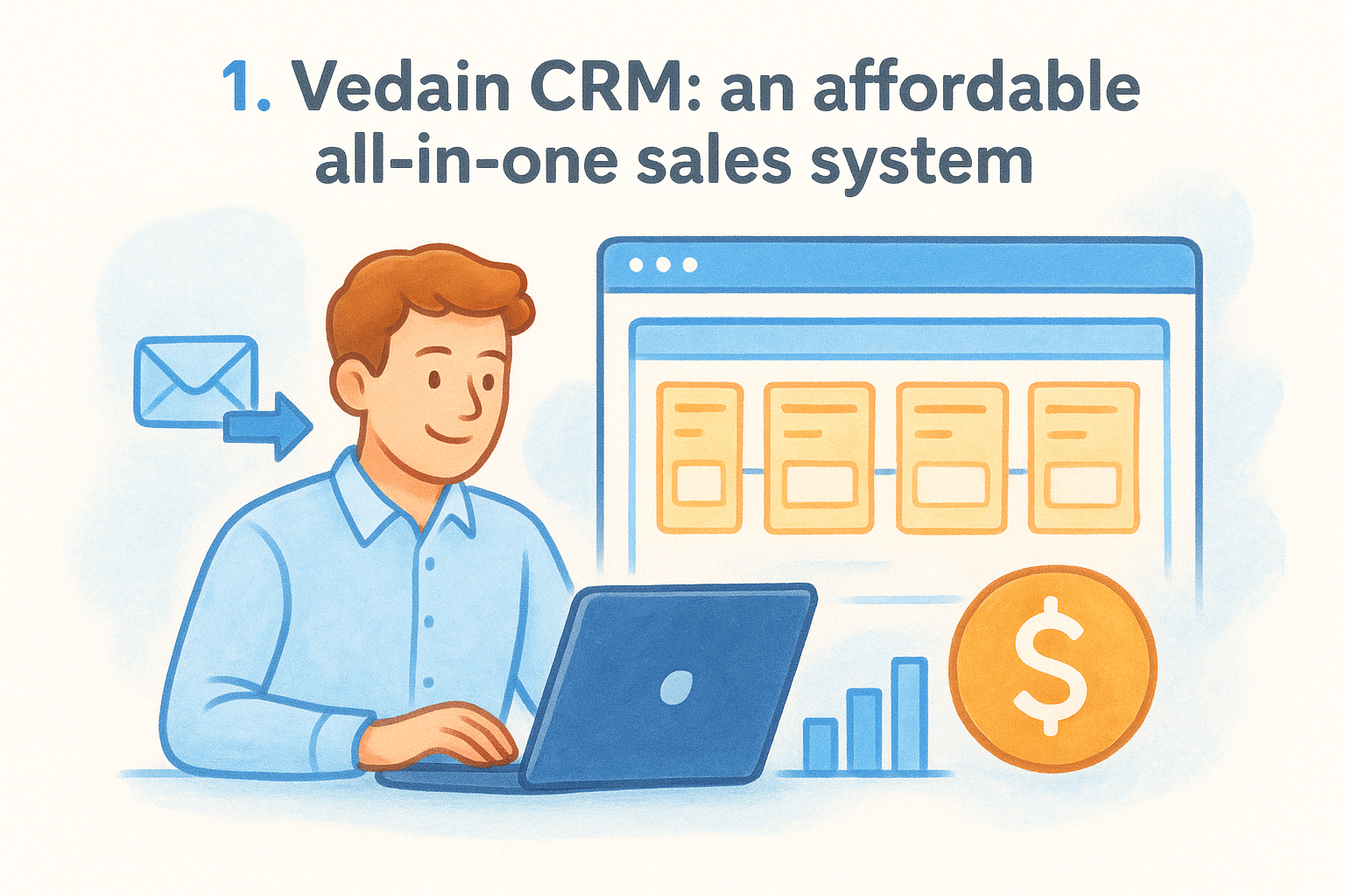 1. Vedain CRM: an affordable all-in-one sales system