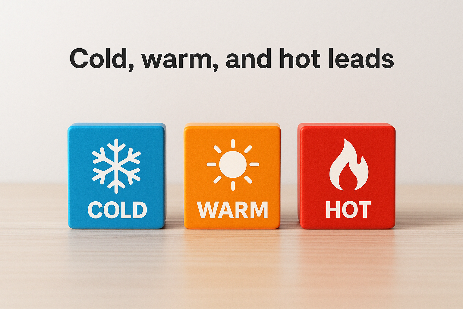 Cold, warm, and hot leads