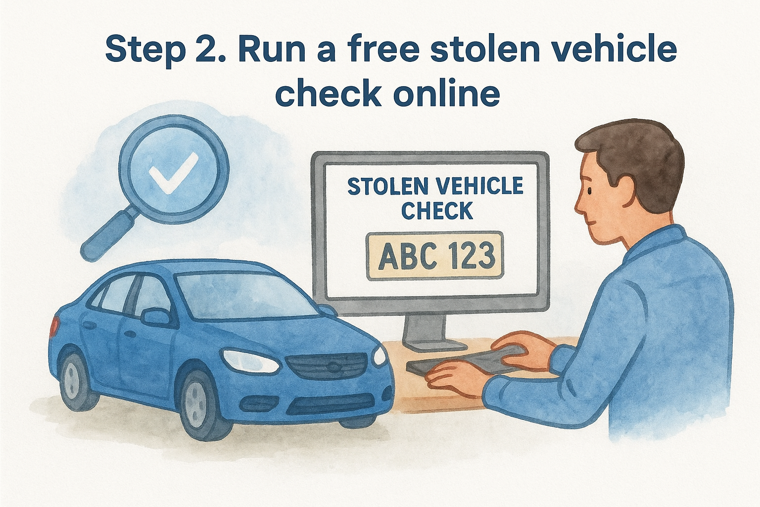 Step 2. Run a free stolen vehicle check online