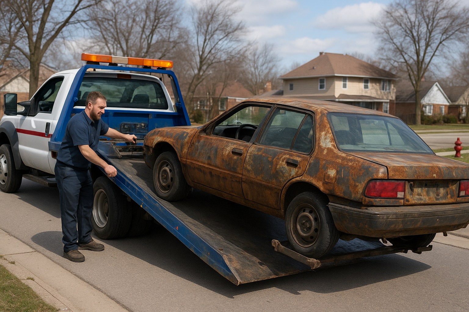 Why Detroit drivers use junk car towing services