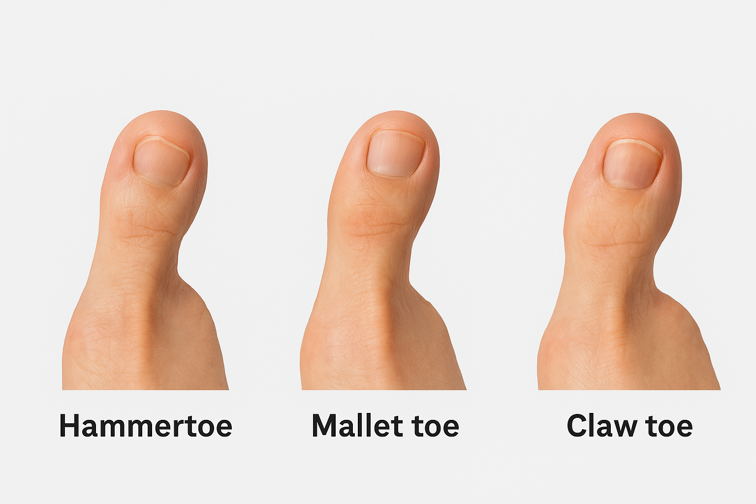 How to tell hammertoe from mallet toe and claw toe