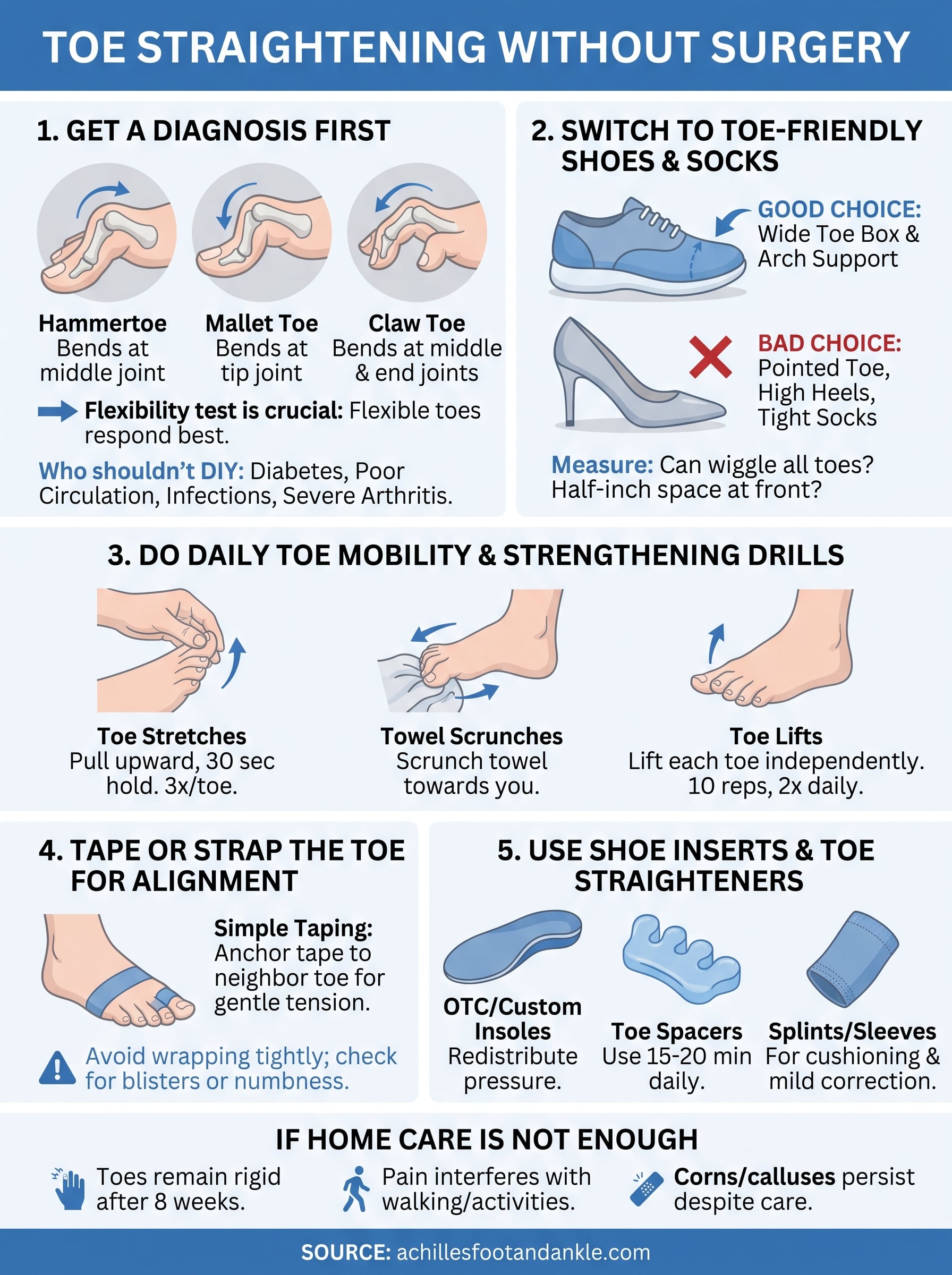 toe straightening without surgery infographic