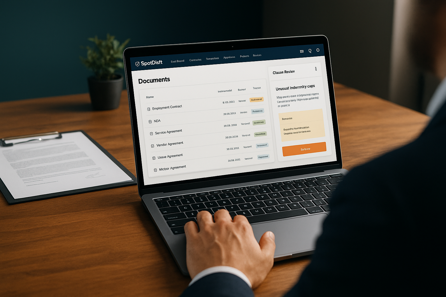 4. SpotDraft: AI-driven contract lifecycle management