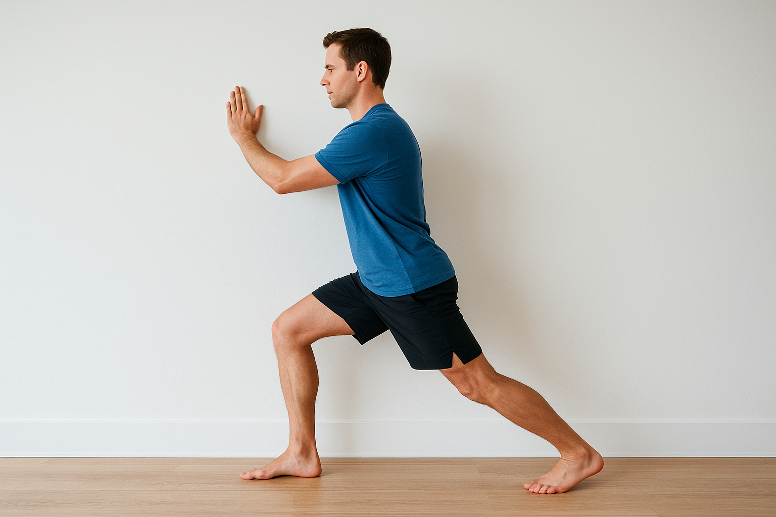1. Standing gastrocnemius calf stretch