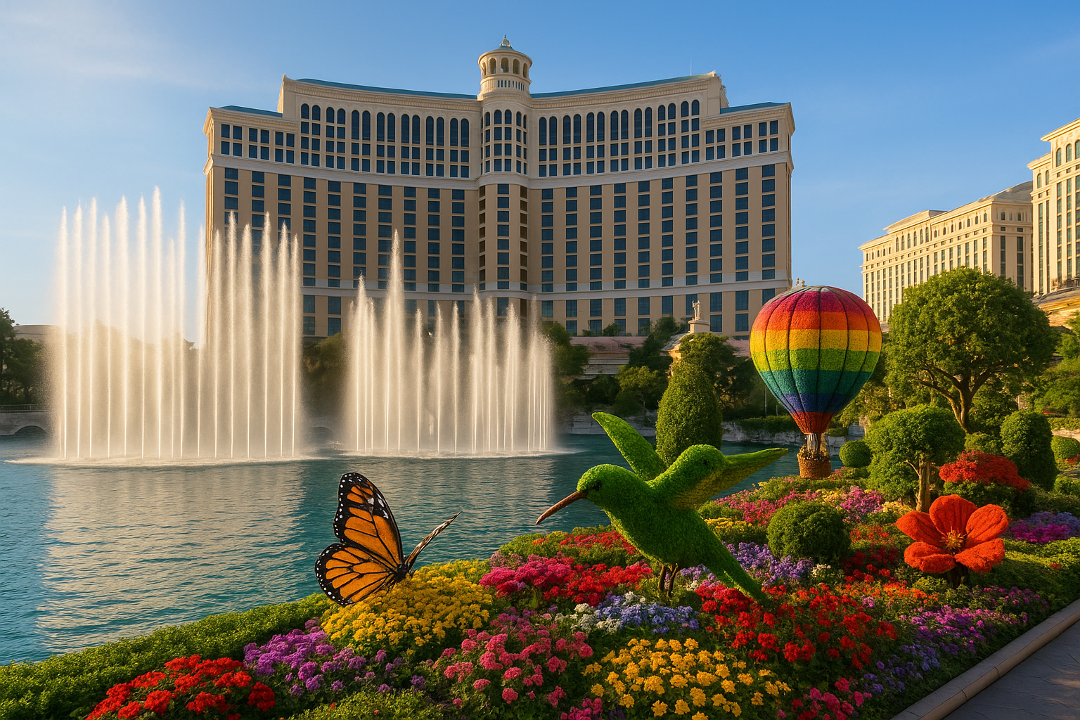 6. See the Bellagio Fountains and Conservatory