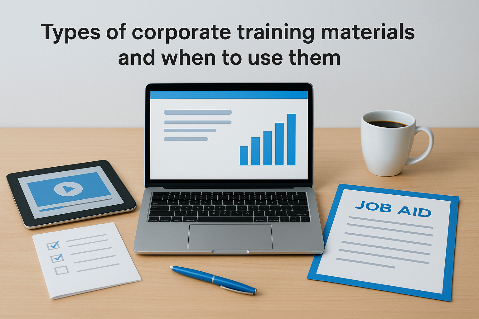 Types of corporate training materials and when to use them