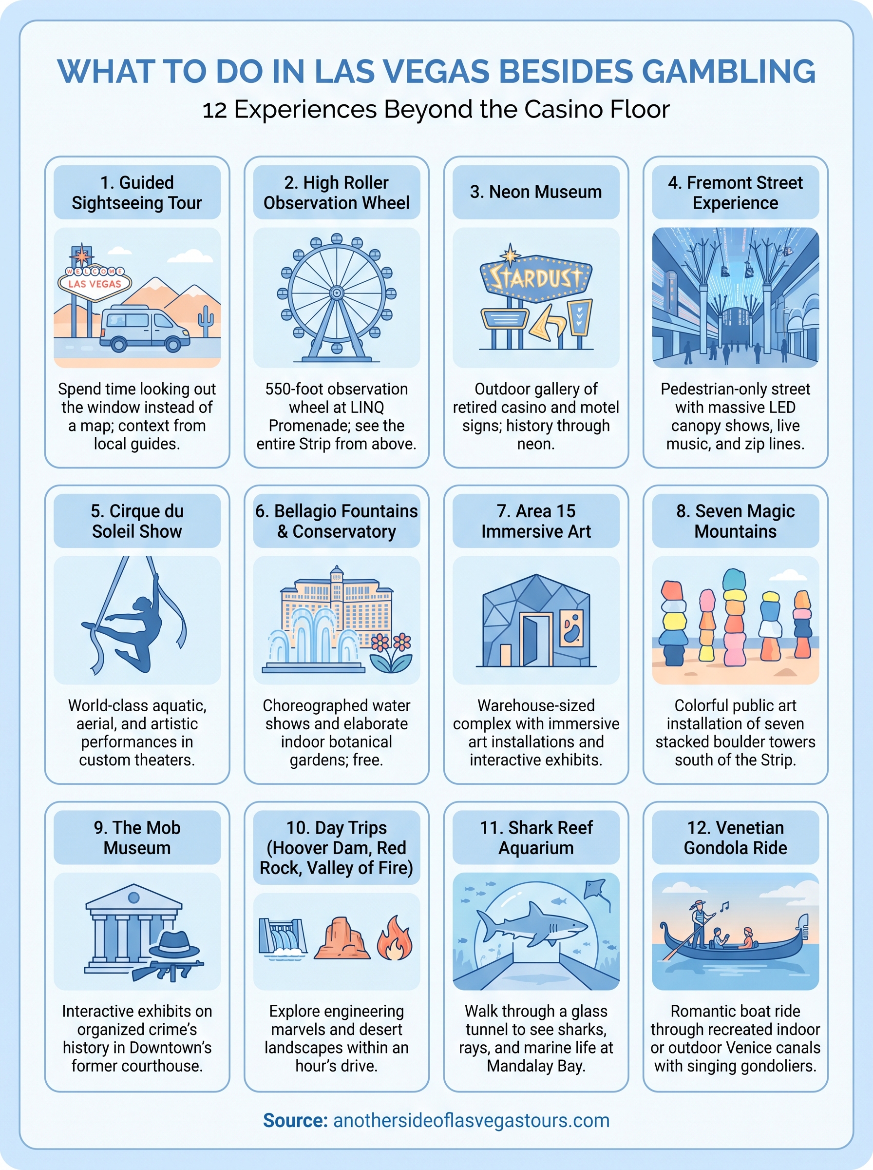 what to do in las vegas besides gambling infographic