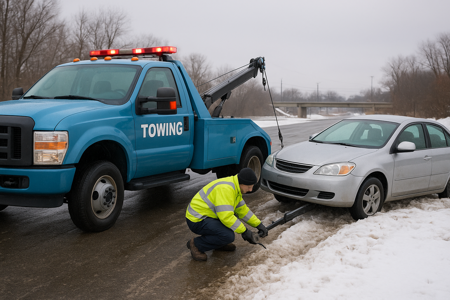 Common Detroit roadside scenarios a wrecker can handle