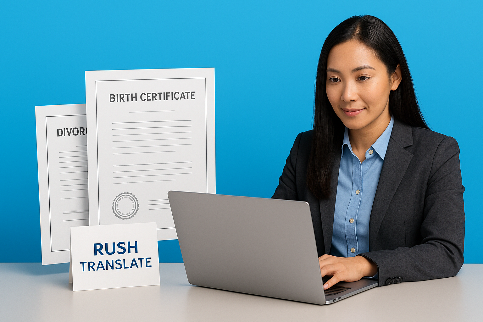 Key languages and industries RushTranslate serves